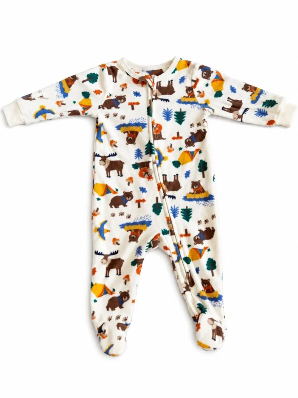 Kids Headquarters Woodland Camping Fleece Footed Sleeper – 6M